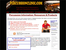 Tablet Screenshot of percussionclinic.com